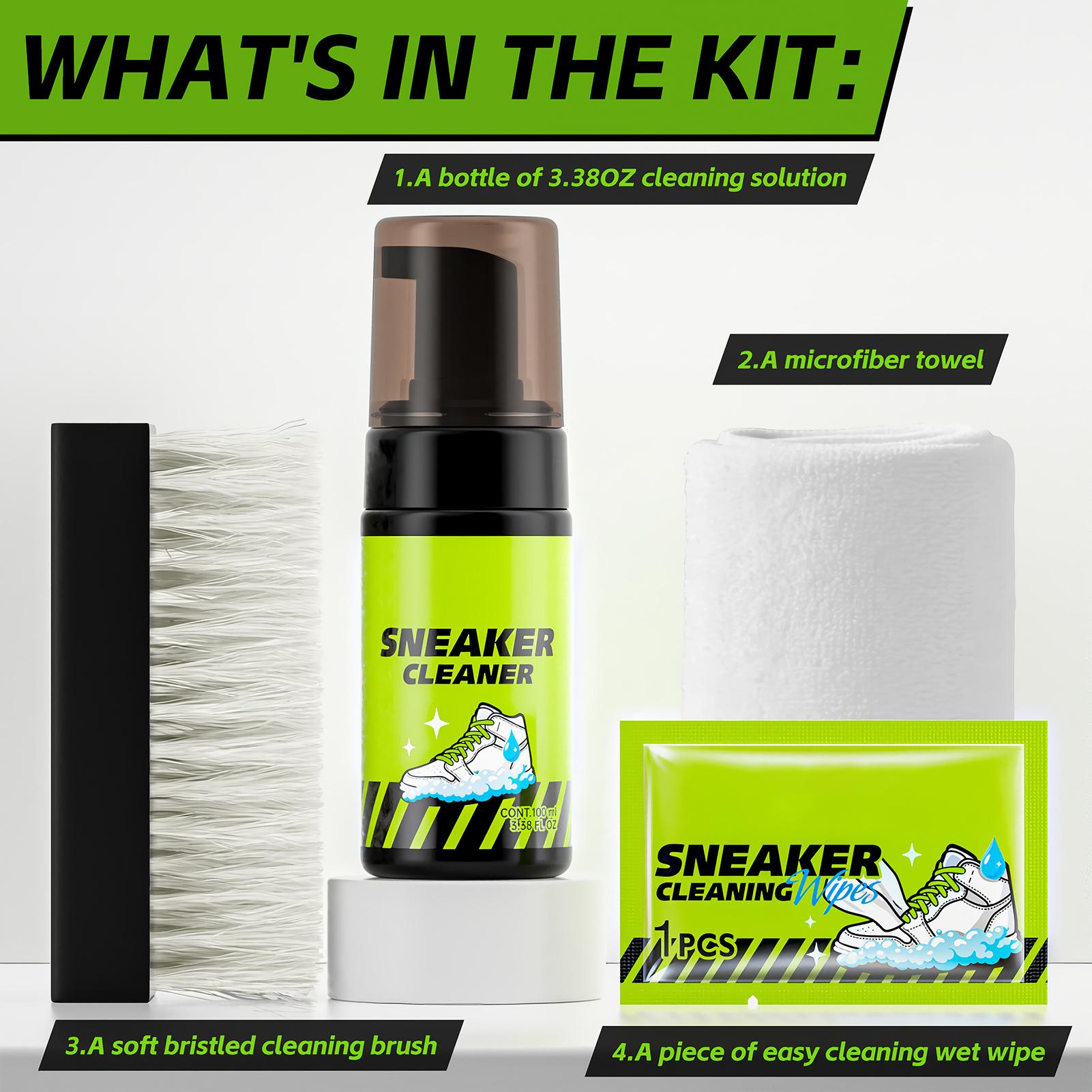 Sneaker Care For Canvas Fabrics - 스니커즈 클리너 4개입 100ml 폼 노워시