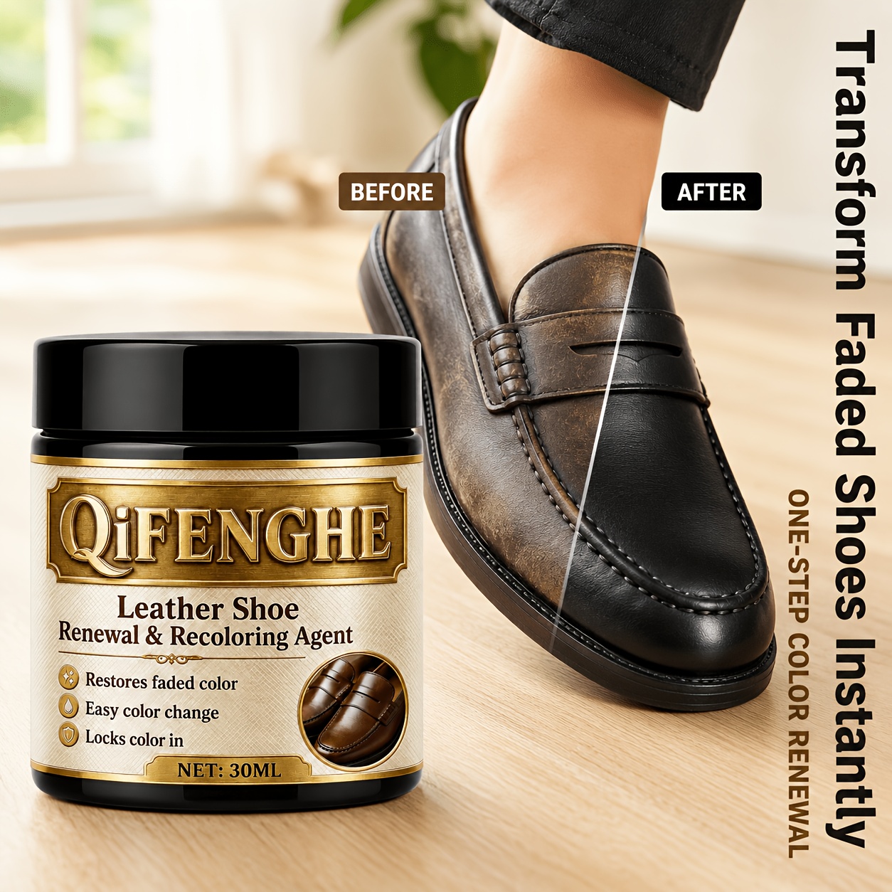 Shoe Polish Cream - 가죽 신발 재생 및 색상 교정