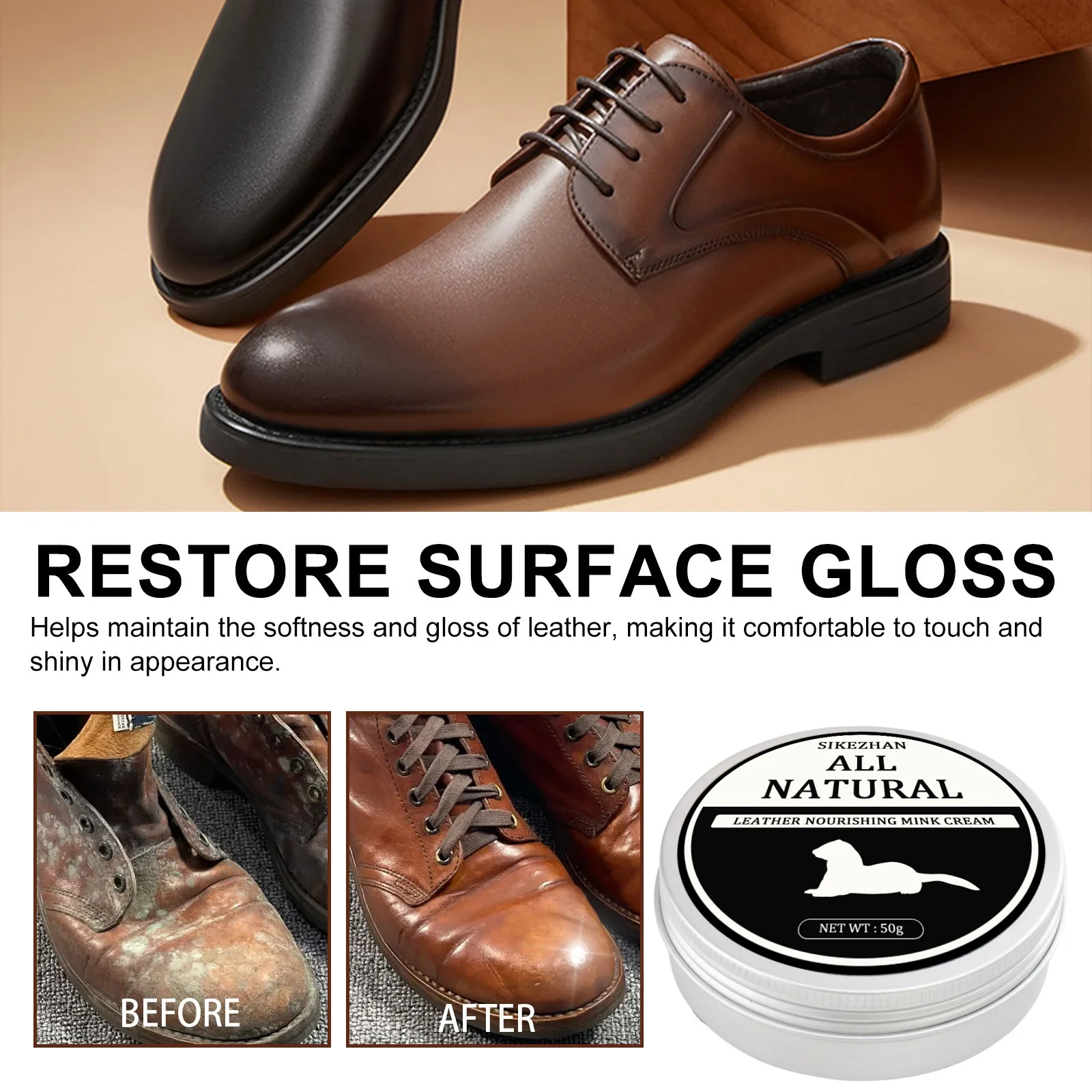 SIKEZHAN 가죽 소파 클리너, 광택제 밍크 오일  - Shoe Polish Cream 리뷰 및 가격